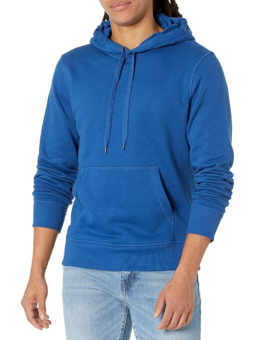 Amazon Essentials Men's Blue Pullover Comfortable Hooded Sweatshirts